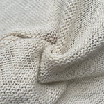 48" 100% Cotton Ivory Sweater Knit Apparel Fabric By the Half-Yard | APC Fabrics