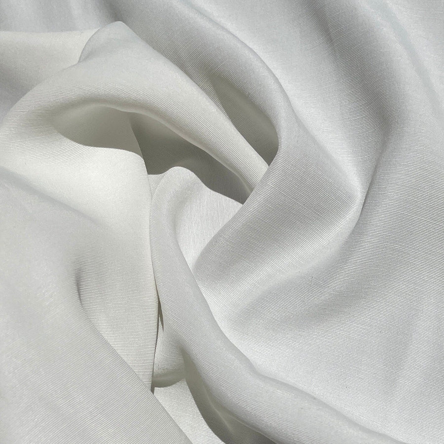 58" Peachskin Acetate White 6 OZ Faille Woven Fabric By the Yard | APC Fabrics