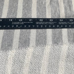 58" Cotton Rayon 11 Oz French Terry Cloth Yarn Dyed Heather Gray & White Striped Loop Terry Knit Fabric By the Yard | APC Fabrics