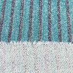 58" French Terry 100% Cotton 9 OZ Blue & Black Striped Knit Fabric By the Yard | APC Fabrics