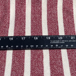 58" Cotton Rayon 11 Oz French Terry Cloth Yarn Dyed Burgundy Red & White Striped Loop Terry Knit Fabric By the Yard | APC Fabrics
