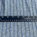 100% Cotton Loop French Terry Heather Blue Striped Print 10 Oz Knit Fabric By the Yard | APC Fabrics