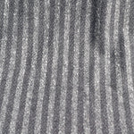 100% Cotton Loop French Terry Black Gray Striped Print 10 Oz Knit Fabric By the Yard | APC Fabrics