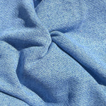58" Loop Terry Three End Fleece 8 OZ Cotton Baby Blue & Navy Blue Knit Fabric by the Yard | APC Fabrics