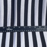 58" French Terry 100% Cotton 9 OZ Black and White Striped Knit Fabric By the Yard | APC Fabrics