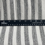 58" French Terry & Loop Terry 100% Cotton Yarn Dyed 10 OZ Gray and White Striped Knit Fabric By the Yard | APC Fabrics