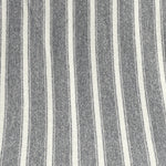 58" French Terry 100% Cotton 10 OZ Gray and White Striped Knit Fabric By the Yard | APC Fabrics
