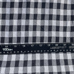 58" French Terry 100% Cotton 10 OZ Black White Flannel Gingham Checkered Knit Fabric By the Yard | APC Fabrics