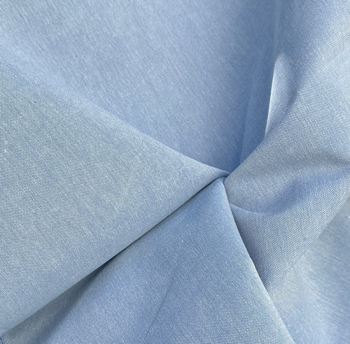 60" 100% Cotton Chambray Baby Blue 8 OZ Medium Weight Woven Fabric By the Yard | APC Fabrics