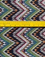 60" Rainbow Colorful Abstract Designed Woven Fabric By the Yard